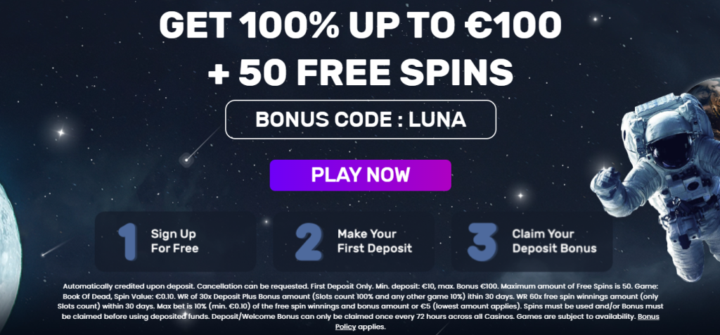 Luna Casino Bonus code