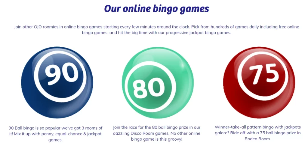 Playojo bingo games