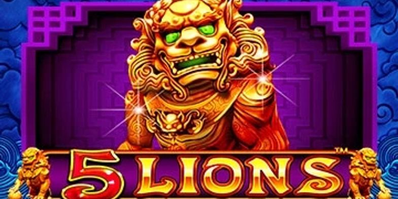 Play 5 Lions by Pragmatic Play online uk slots image of slot machine