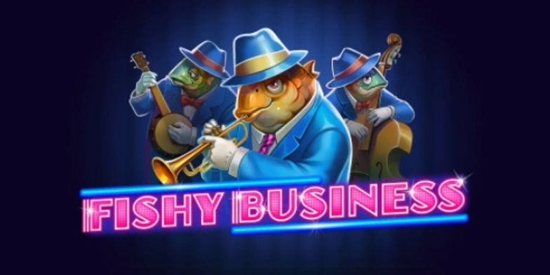 Play Fishy Business by TrueLab online uk slots image of slot machine