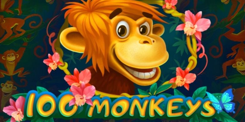 Play 100 Monkeys by Bet2Tech online uk slots image of slot machine